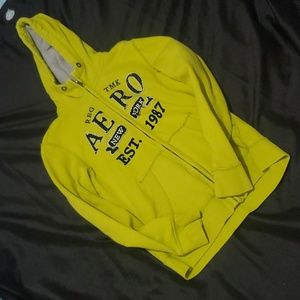 Aeropostale lime green zip up